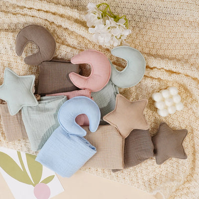 Baby Cotton Muslin Comfortable Blanket Cute Cat Doll for Infant Kids Sleep Appease Towel Children