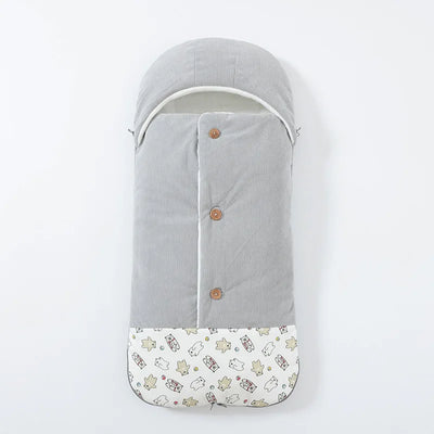 Corduroy Newborn Baby Wrap Blankets Cartoon Baby Sleeping Bags Envelope for Newborn Sleep Sack Cocoon for Baby Suitable for 0-6M