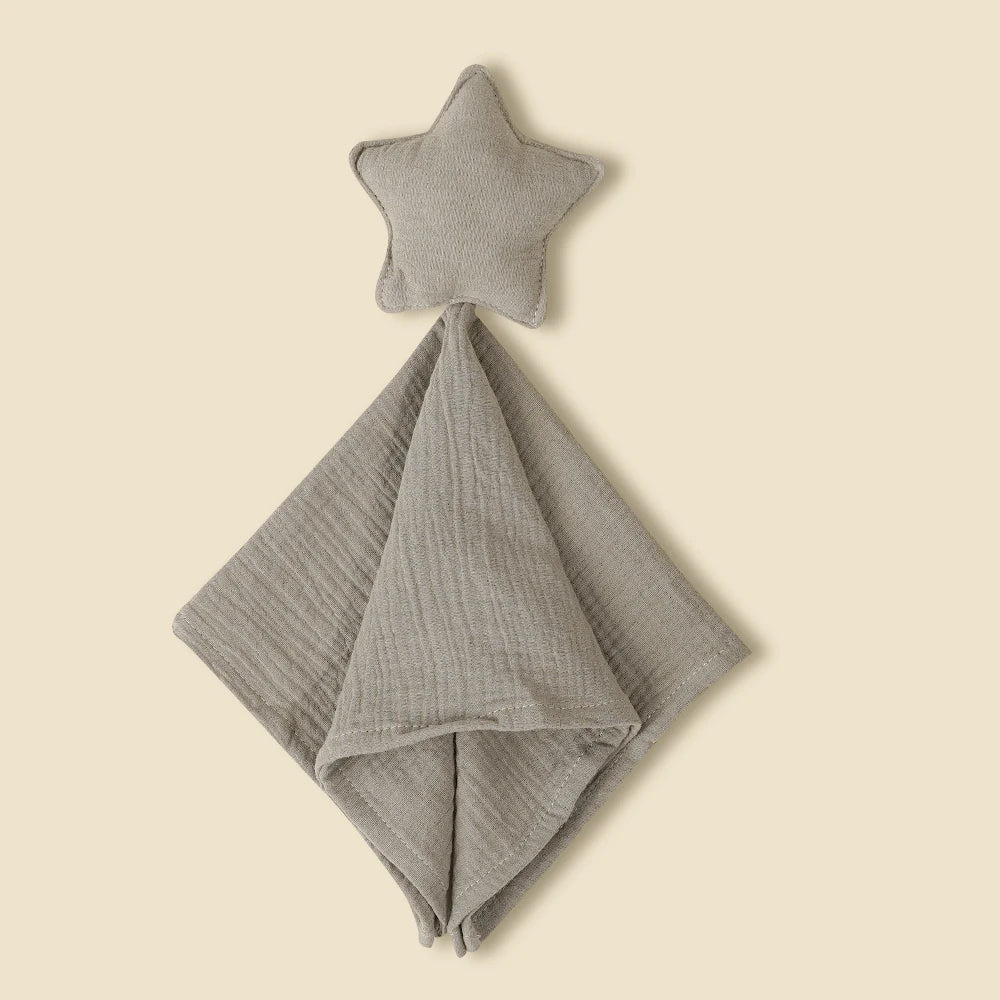 Baby Cotton Muslin Comfortable Blanket Cute Cat Doll for Infant Kids Sleep Appease Towel Children