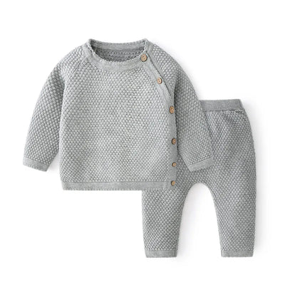 Baby Clothes Sets Ensembles Cotton Spring Newborn Boy Girl Infant Clothing Tops and Pants Knitted Sweater Baby Pajamas Sets