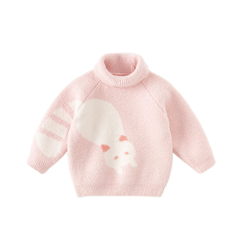 Dave Bella Winter Autumn Winter Girls Boys Baby Clothes Tops Undershirt Sweater Cartoon Turtleneck Fashion Casual DB4237172