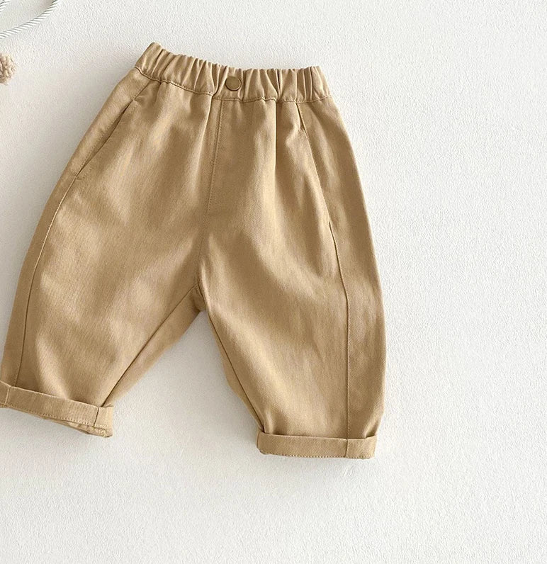 Spring 2025 Kids Jeans Daily Korean Style 1-5 Year Old Girls Denim Pants Boys Trousers Kids Pants