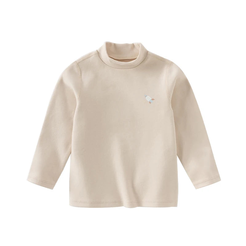 Dave Bella Autumn Winter Cotton Children'S Wear Half-Turtleneck Long Sleeve T-Shirt Warm Base Layer Top for Boys Girls DB4243694