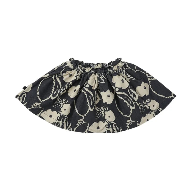 2025 New Floral Girls Blouse and Skirts Set Autumn Fashion Dress Kids Boy Sweaters Knitted Cardigan Casual Pant Long Sleeve Tee