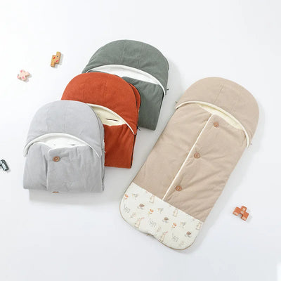 Corduroy Newborn Baby Wrap Blankets Cartoon Baby Sleeping Bags Envelope for Newborn Sleep Sack Cocoon for Baby Suitable for 0-6M