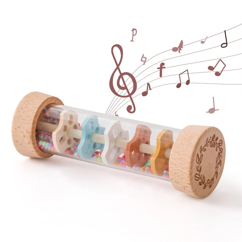 Montessori Wooden Toy Multicolor Xylophone Bell Beads Drum Column Musical Instrument Toy Kid Educational Musical Instrument Gift