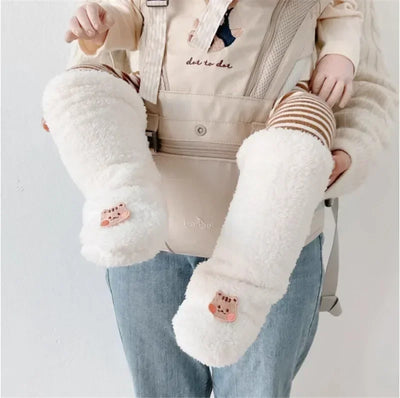 Winter Baby Socks Thick Warm Long Socks for Toddler White Autumn Winter Plushknee Newborn anti Slip Floor Socks Baby Accessories