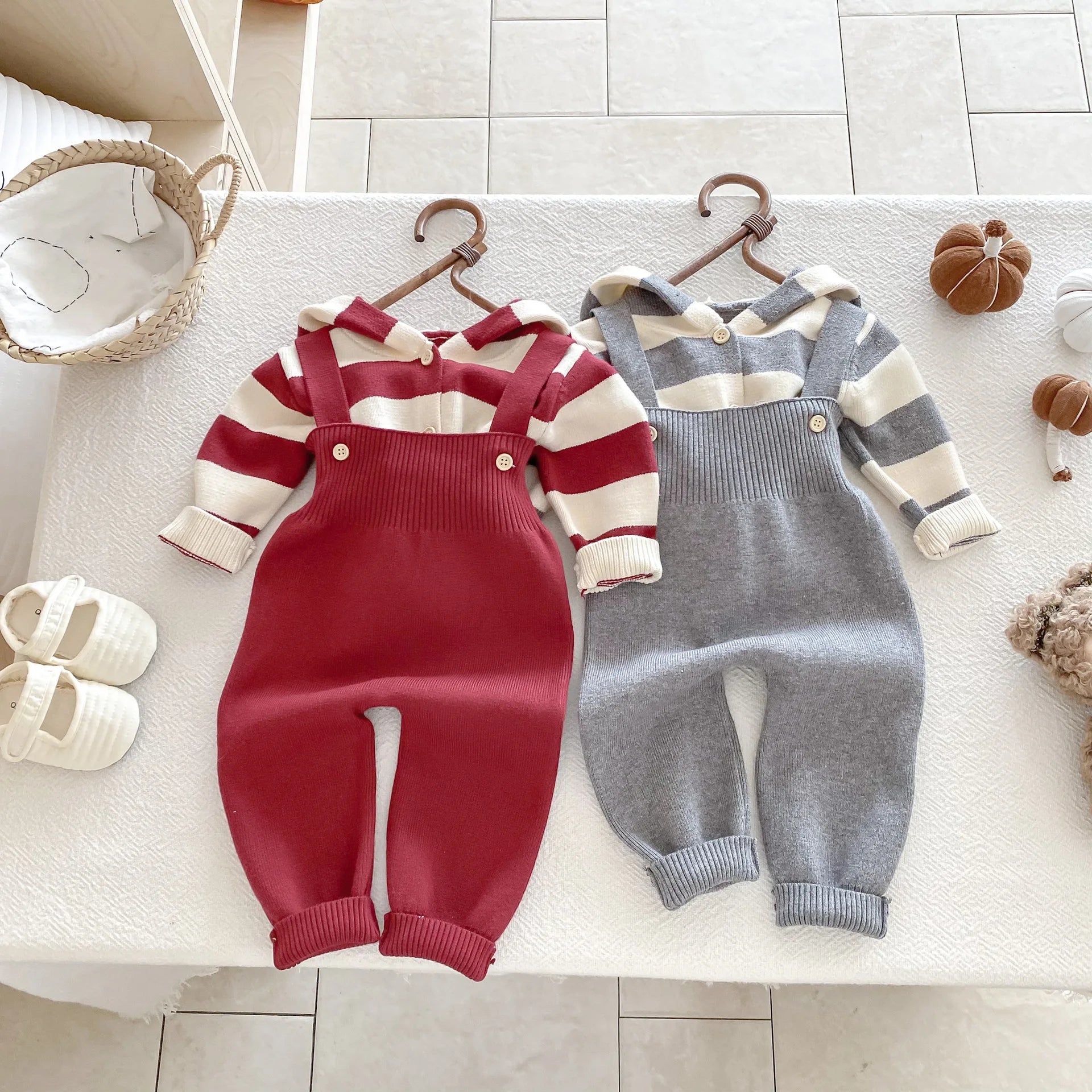 Autumn New Baby Clothing Set Infant Boys Knit Cardigans and Solid Cardigans 2Pcs Sweater Suit