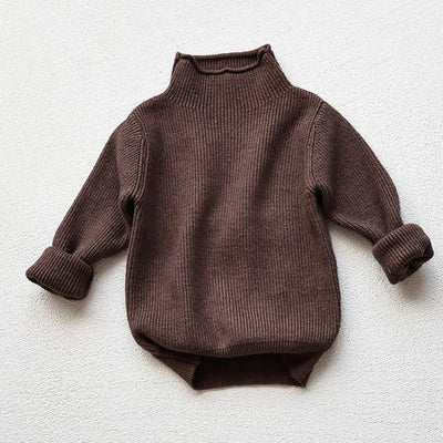 Autumn New Kids Sweaters Turtleneck Boys Pullover Boys Knitwear Girls Base Sweater
