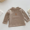 1-5 Y Kids Clothes Turtleneck Girls Blouse Fashion Cartoon Girls Shirt Heating Fabric Warm Base Tops
