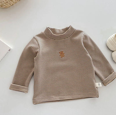 1-5 Y Kids Clothes Turtleneck Girls Blouse Fashion Cartoon Girls Shirt Heating Fabric Warm Base Tops
