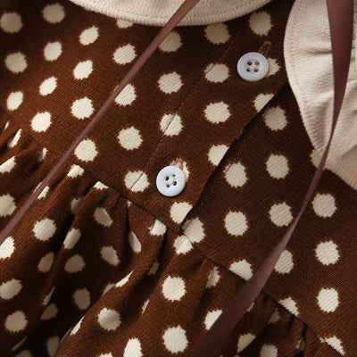 Autumn Newborn Baby Girls Clothes Toddler Dot Princess Dress for Girl 1 Year Birthday Christmas Dresses Infant Baby Clothing