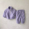 New Autumn Baby Sports Suit Toddler Fleece Solid Color Hoodies Suit Infant Outfit 2PCS