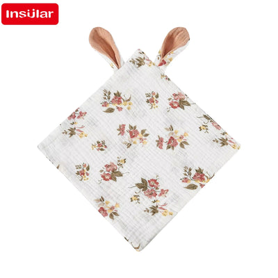 Baby Saliva Towels Cartoon Print Muslin Hand Face Wipes Newborn Bib Kids Handkerchief Toddler Soft Washcloth Burp Cloth