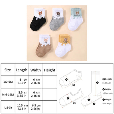 5 Pairs Baby Socks Low Cut Stretch Ankle Socks Infant Socks for Newborn Toddler Boys Girls Baby Socks