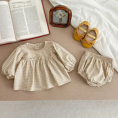 2024 New Autumn Newborn Baby Girls Clothing Set Long Sleeved Solid Color Knitted Pullover+Pants Toddler Baby Girl Clothes Suit