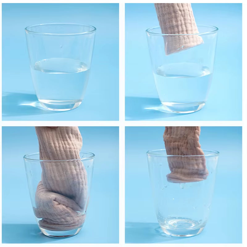 Soft Absorbent Gauze Cotton Baby Square Towels Infant Wash Hand Face Towels Crepe Muslin Saliva Wipe Face Cloths for Babies