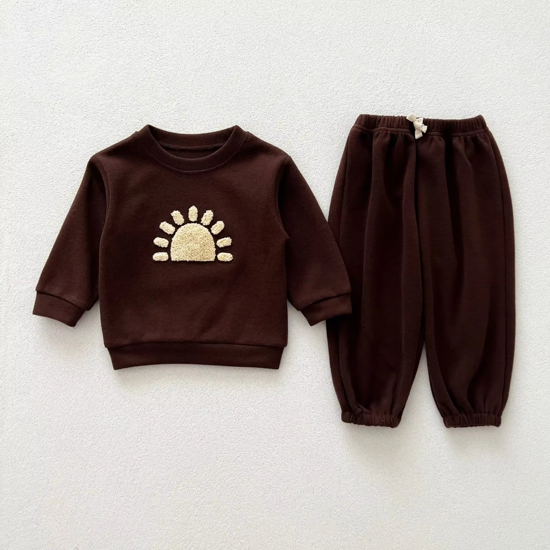 NEW Autumn Children'S Clothing Pullover Set 0-4 Y Boys Sweatshirt and Pants 2PCS Girls Letter Hoodies Suit Kid'S Outfit