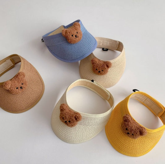 Children's Foldable Empty Top Super Cute Shade Bear Hat