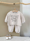 New Autumn Baby Clothes Set 1-18M Cartoon Dinosaur Toddler Girls Hoodie +Pants Cute Loose Korean Version Infant Outfit