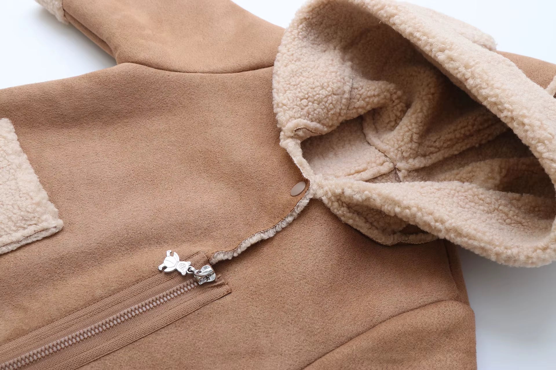 0-2Y Winter Baby Boys Clothes Fur Hoodie Girls Jumpsuits Fleece Lining Baby Rompers Windy Break Infant Outfit