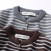 1-6 Y Kids Sweaters Striped Boys Knit Pullover Brief Style Boys Sweaters Casual Style Girls Knitwear