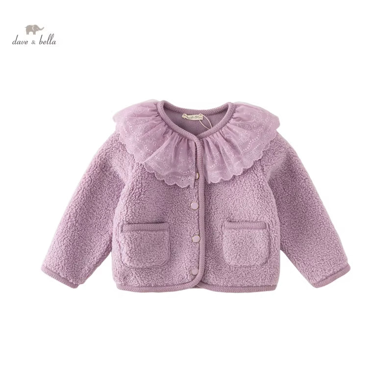 Dave Bella Children'S Girl'S Clothes Autumn Winter Fashion Casual Classy Charm Noble Overcoat Outdoor Party DB4237809