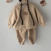 New Autumn Baby Clothes Set 9M-3T Cute Bear Girls Hoodie + Sweatpants Loose Korean Version Toddler Casual Suit 2PCS