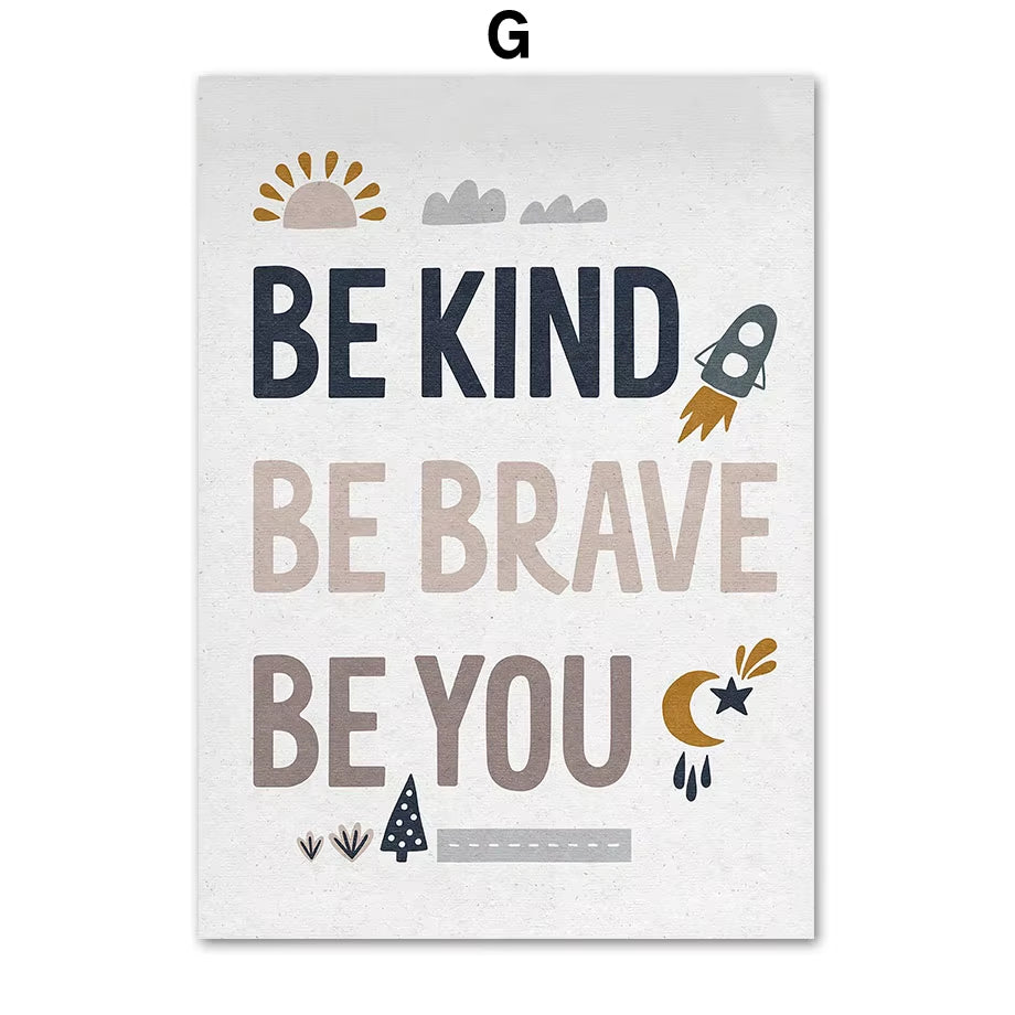 Boho Car Traffic Rainbow Alphabet Digit Wall Art Canvas Painting Nordic Cartoon Posters and Prints Pictures Baby Kids Room Decor