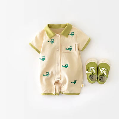 2024 Baby Summer Clothes Crocodile Boys Romper Cotton Baby Boy Jumpsuit Newborn Clothing