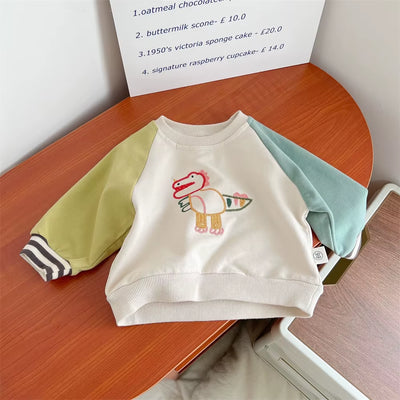 Baby Clothing Embroidery Girls Sweatshirts Pathchwork Boys Hoodie