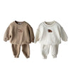 New Autumn Baby Clothes Set 9M-3T Cute Bear Girls Hoodie + Sweatpants Loose Korean Version Toddler Casual Suit 2PCS