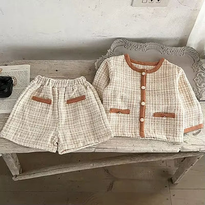 2024 New Autumn Newborn Baby Girls Clothing Set Long Sleeved Solid Color Knitted Pullover+Pants Toddler Baby Girl Clothes Suit