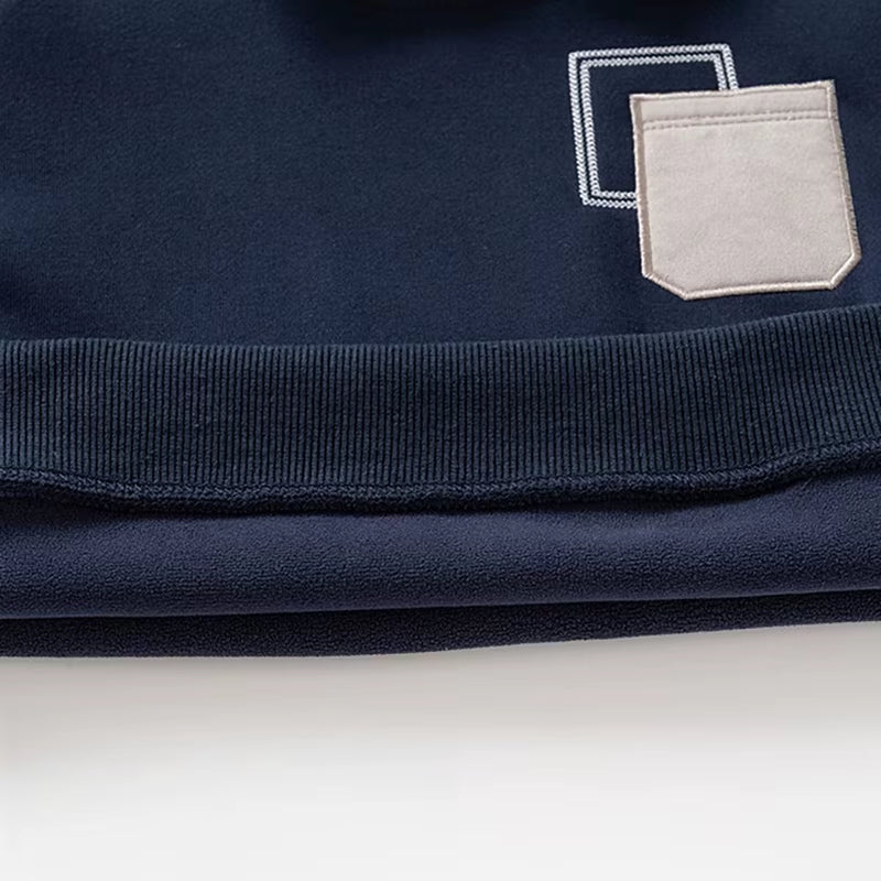 New Winter Kids Hoodie 2-7T Cute Patchwork Thicken Girls Sweatshirt Korean Version Loose Children Clothes Tops