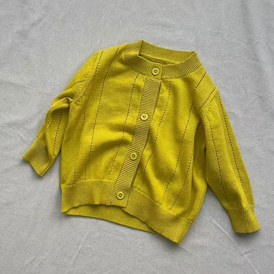 2025 New Autumn 0-3Yrs Toddler Baby Girl Knitting Cardigan Coat Long Sleeved Solid Color Newborn Baby Girls Sweater Coat