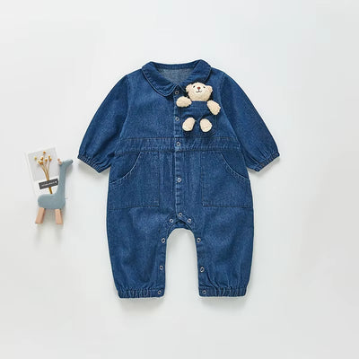 Spring Baby Clothing Rompers Denim Jumpsuit One Piece Outerwear