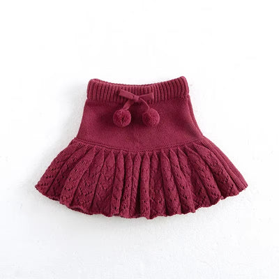 New Autumn Kids Sweater 6M-4T Cute Hollow-Out Fur Ball Girls Knitted Pullover Loose Sweet Korean Children Outwear