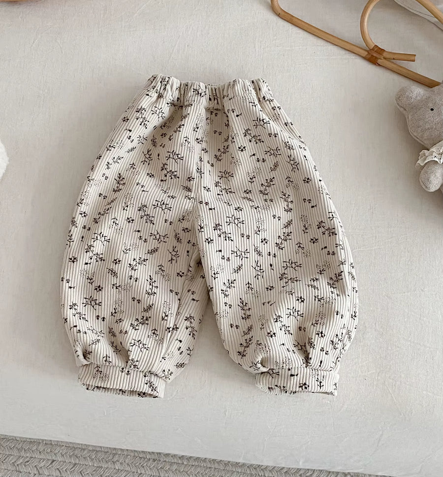 Winter Kids Pants Fur Lining Boys Trousers Leopard Print Gilrs Pants Thicken Fleece Kids Corduroy Pants