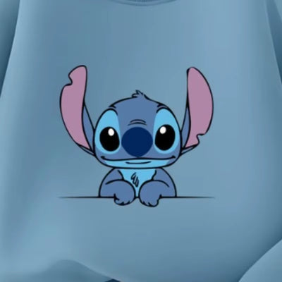 2025 Fall New Style Children'S Casual Sweatshirt Sets Kids Sweatpant Set Stitch Printed Boys Pullover and Trousers 2Pcs Suit