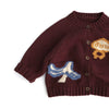 Autumn New Kids Sweaters Single Breast Girls Knitwear Vintage Girls Sweater Boys Knit Cardigas
