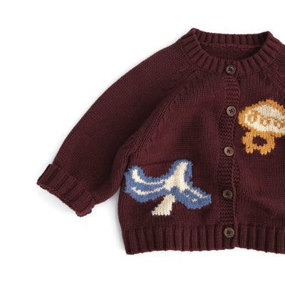 Autumn New Kids Sweaters Single Breast Girls Knitwear Vintage Girls Sweater Boys Knit Cardigas