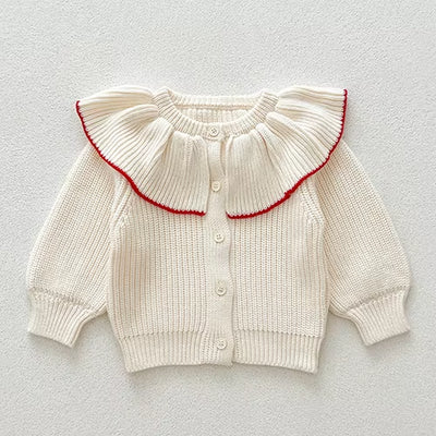 2025 New Autumn 0-3Yrs Toddler Baby Girl Knitting Cardigan Coat Long Sleeved Solid Color Newborn Baby Girls Sweater Coat