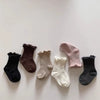 5 Pairs/Lot  New Spring Baby Socks Kids Cute Solid Color in Tube Socks Children Girls Socks